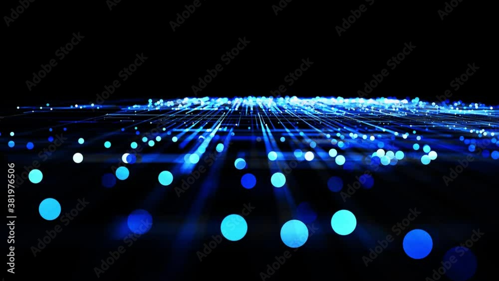 Loopey Backoround abstract looped background as technological concept with many blue ...