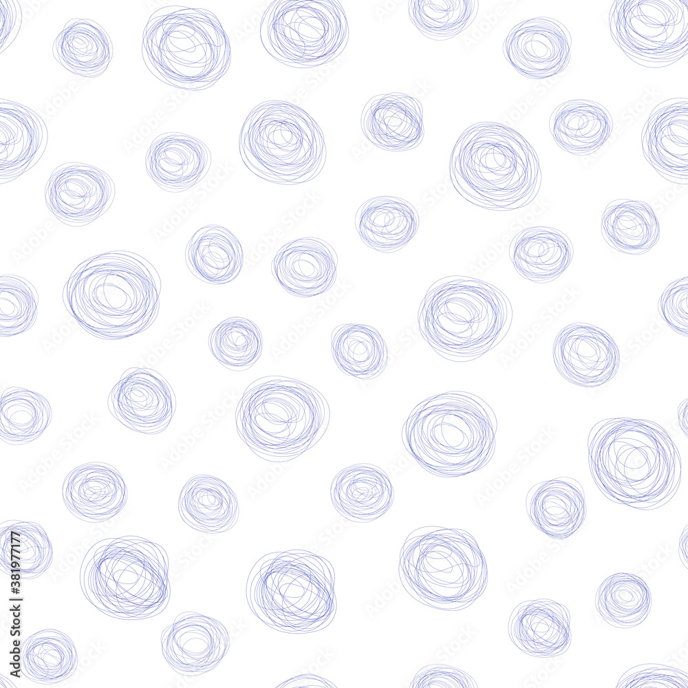 texture drawn with a blue pen. Monochrome background drawn with a feather. Seamless patterns. Doodle and sketch style.