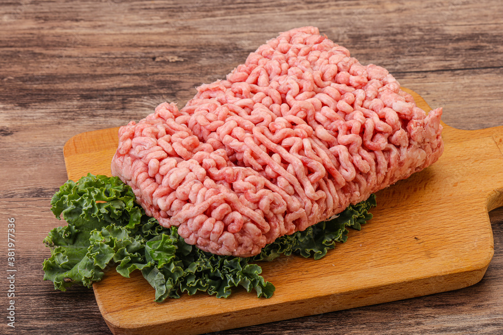 Raw pork minced meat for cooking Raw pork minced meat for cooking