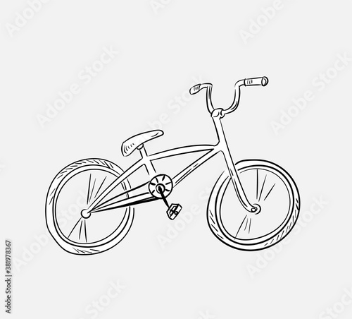 bmx vector skatepark stuff cartoon isolated line art