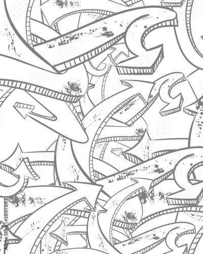Wall Mural arrows skate rider bright vector seamless pattern