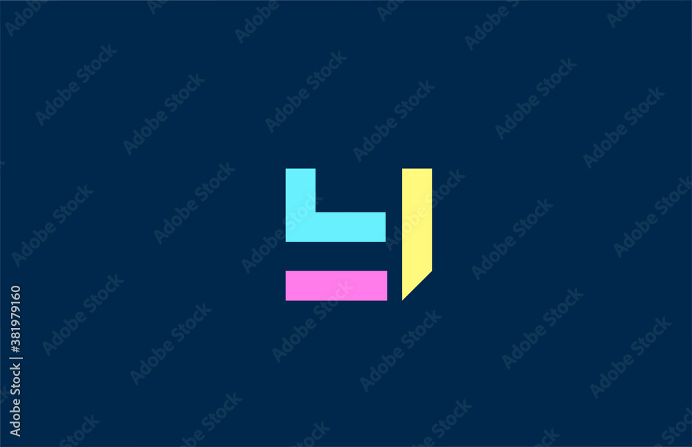 Y alphabet letter logo icon in colorful geometric lines. Simple and creative colored design for business and company Y alphabet letter logo icon in colorful geometric lines. Simple and creative colored design for business and company