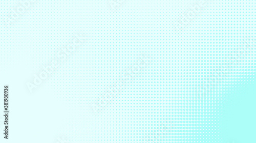 Dots halftone white blue and green color pattern gradient texture with technology digital background. Medicine healthcare with science concept.