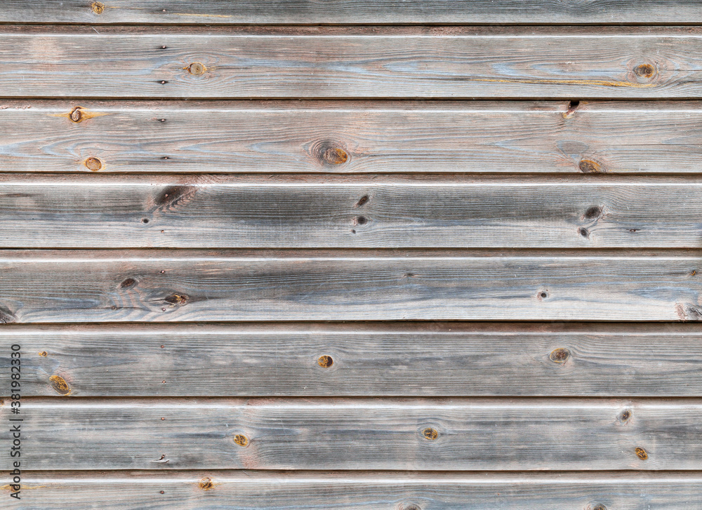 Fototapeta premium Old dark gray wall made of pine wood planks