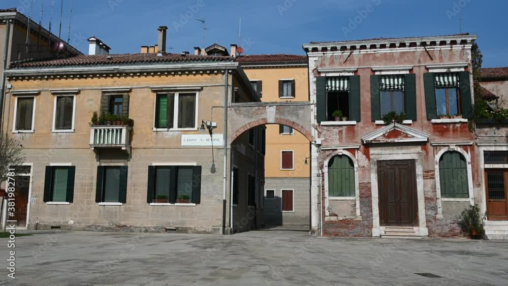 Venice, Italy - Walking through the less touristy streets of the lagoon city, among lesser-known canals, bridges and houses Venice, Italy - Walking through the less touristy streets of the lagoon city, among lesser-known canals, bridges and houses