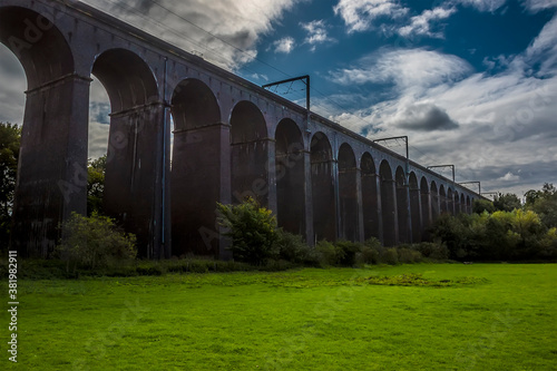 A view down the northern side of the Digswell Viaduct near Welwyn Garden City  UK in the summertime