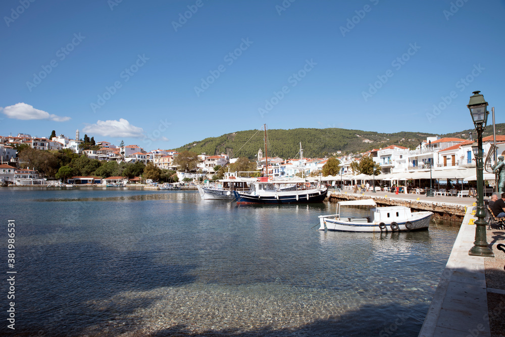 The beautiful island of Skiathos, Greece, a global tourist destination