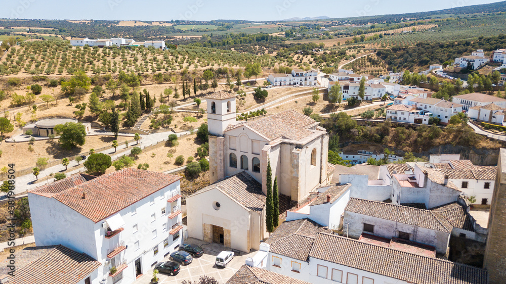aerial view of setenil de las bodegas town, Spain