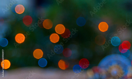 Blurred Christmas background with boken