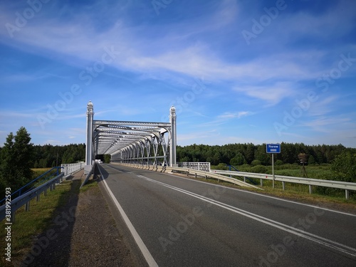 Bridge over the Narew river, Podlasie, Polska