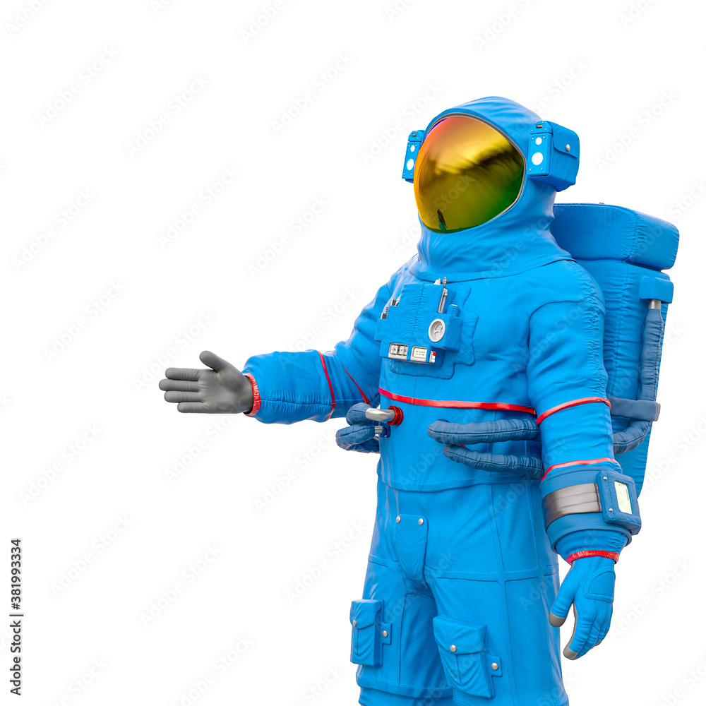 astronaut is showing the way out