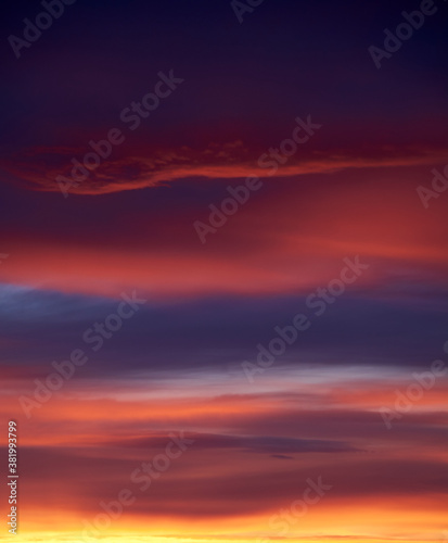Clouds during sunset, orange © Raul