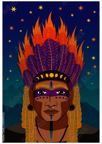 Shaman in the mountain
