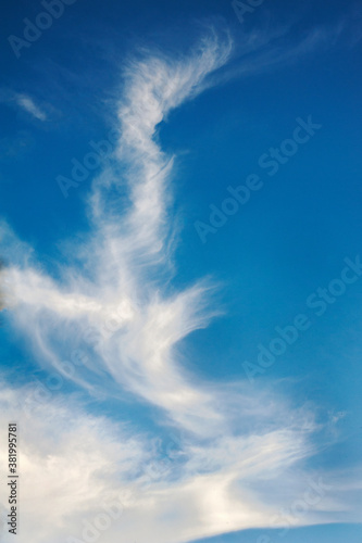  View of a cloudy sky where the wind gave some picturesque shapes to the clouds