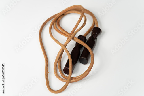Leather Skipping Rope, for Boxing, Cardio, Fitness Training in Gym.