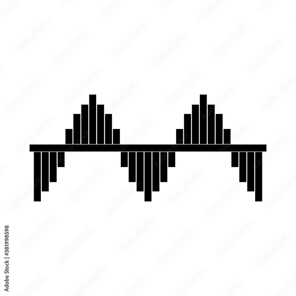 line with sound wave icon, vector illustration