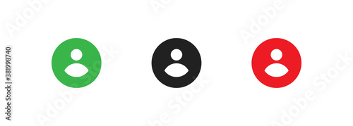 User avatar profile symbol. Web admin icon in vector flat