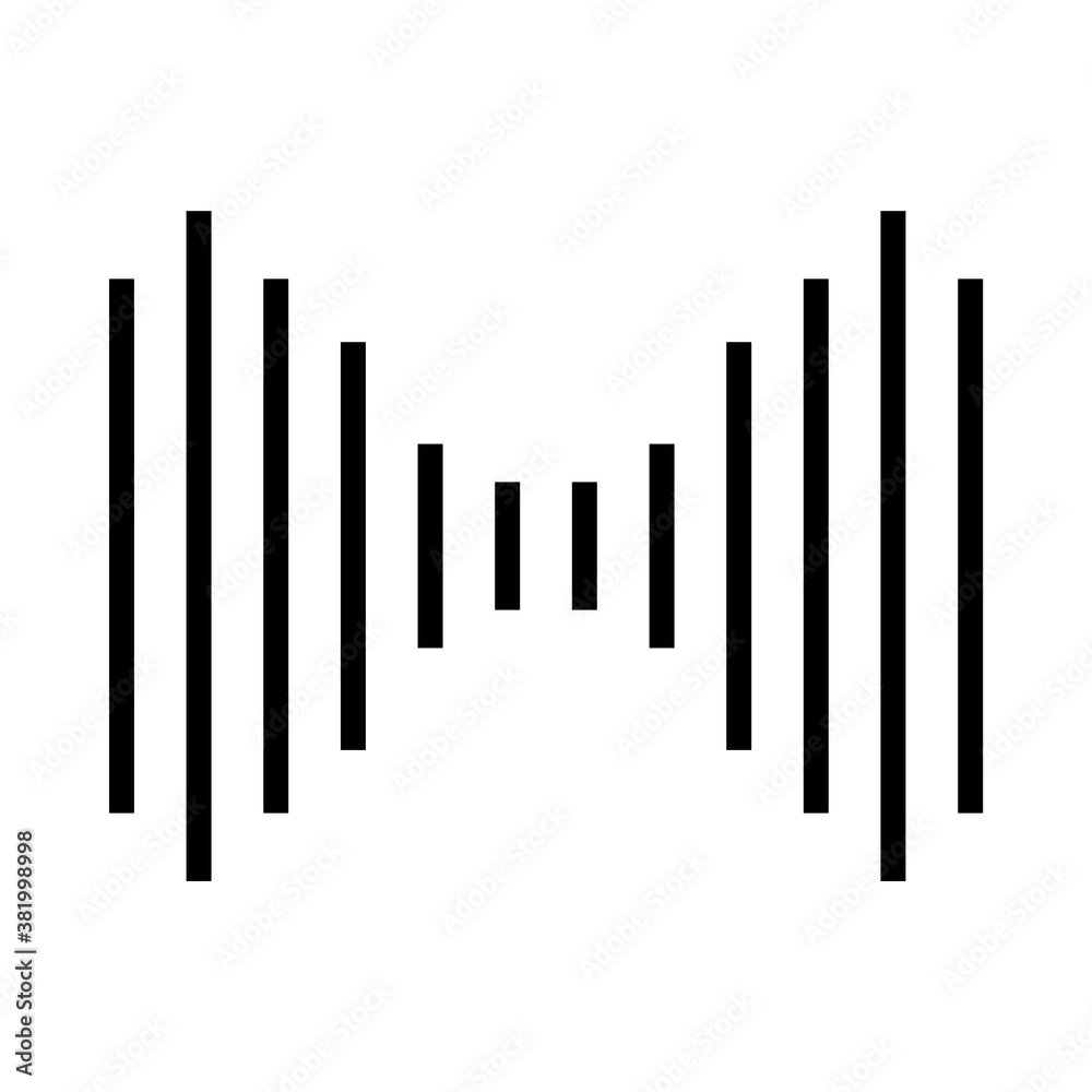 striped sound wave icon, vector illustration striped sound wave icon, vector illustration