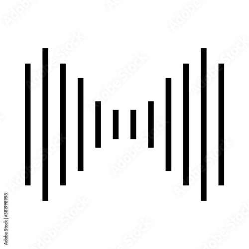 striped sound wave icon  vector illustration