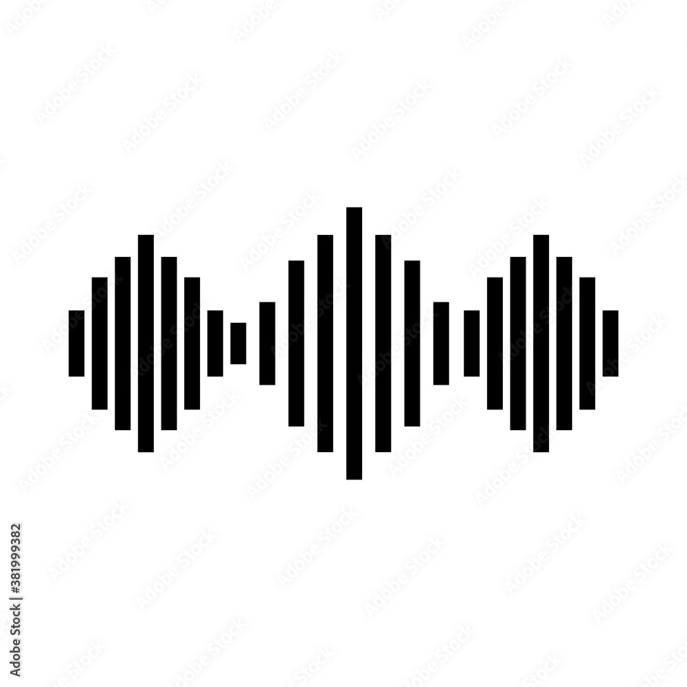 amplitude sound waves icon, vector illustration amplitude sound waves icon, vector illustration