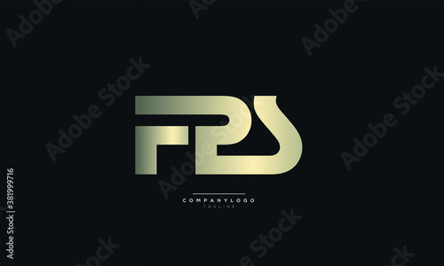Vászonkép FPS Letter Business Logo Design Alphabet Icon Vector Monogram