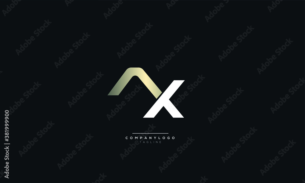 AX Letter Business Logo Design Alphabet Icon Vector Monogram