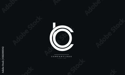 CB, BC , C, B Letter Business Logo Design Alphabet Icon Vector Monogram