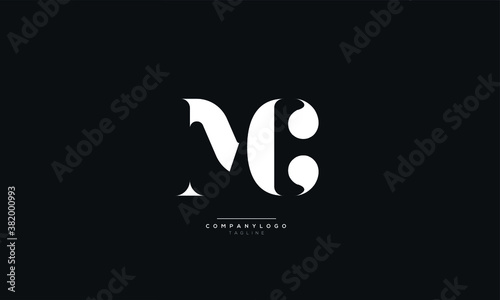 MC, CM, C, M Letter Business Logo Design Alphabet Icon Vector Monogram