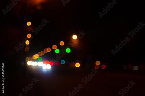 Night city blurred lights of cars on the road 4 © Oleh Rode