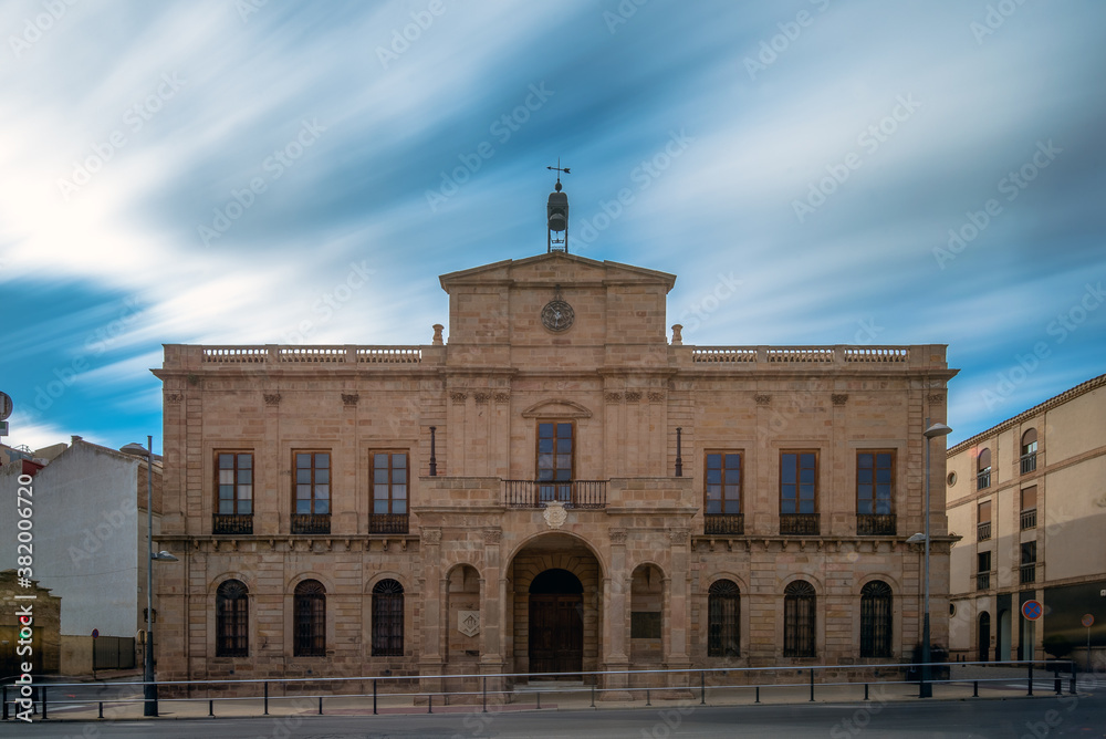 Fototapeta premium Beautiful building of the Linares City Hall of neoclassical style built in the nineteenth century