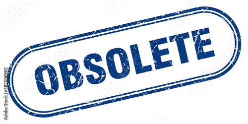 obsolete stamp. rounded grunge textured sign. Label