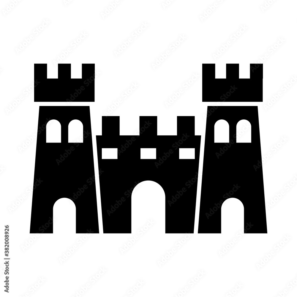 sand castle icon, silhouette style sand castle icon, silhouette style