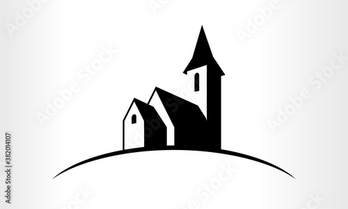 Vector Illustration of a Church logo emblem