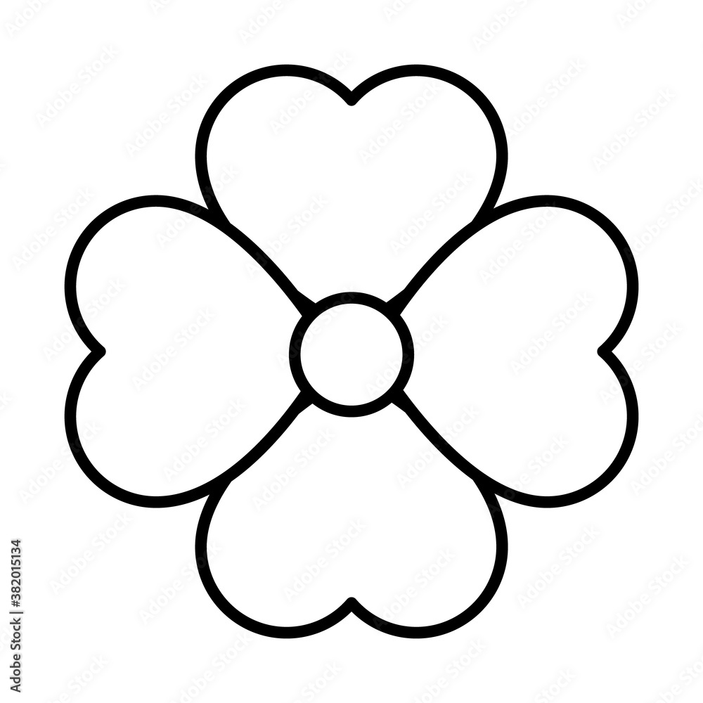 icon of beautiful flower, line style icon of beautiful flower, line style