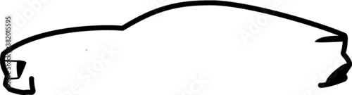dessin d'une silhouette de voiture sport pour un logo 