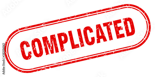 complicated stamp. rounded grunge textured sign. Label