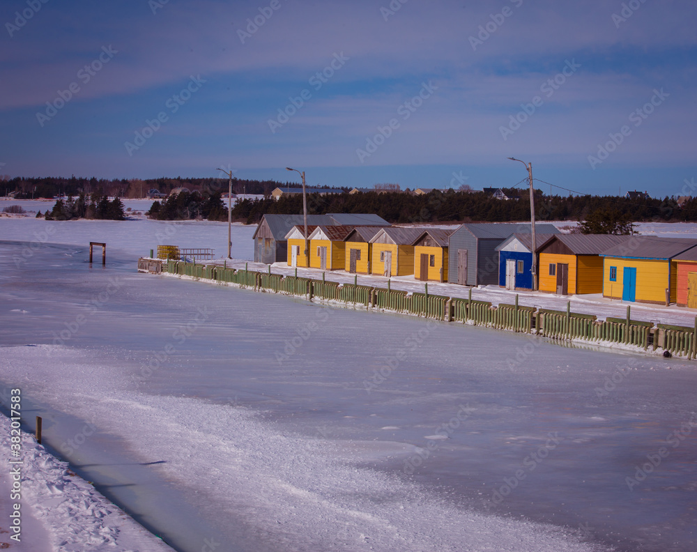 Fototapeta premium Harbour in Prince Edward Island in the winter