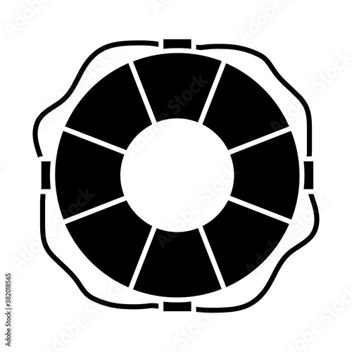 lifebuoy icon image  silhouette style