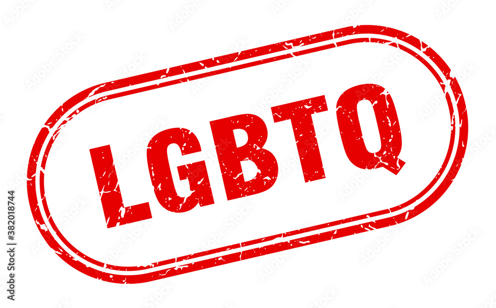 lgbtq stamp. rounded grunge textured sign. Label lgbtq stamp. rounded grunge textured sign. Label