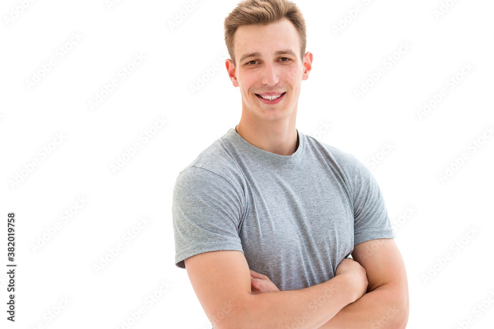 stylish young man showing thumbs up. isolated on white stylish young man showing thumbs up. isolated on white