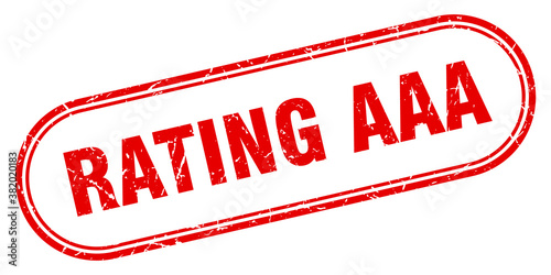 rating aaa stamp. rounded grunge textured sign. Label