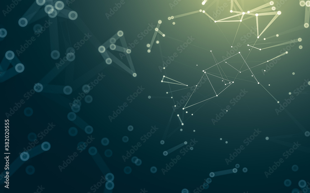 Abstract background. Molecules technology with polygonal shapes, connecting dots and lines. Connection structure. Big data visualization. Abstract background. Molecules technology with polygonal shapes, connecting dots and lines. Connection structure. Big data visualization.