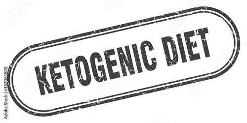 ketogenic diet stamp. rounded grunge textured sign. Label