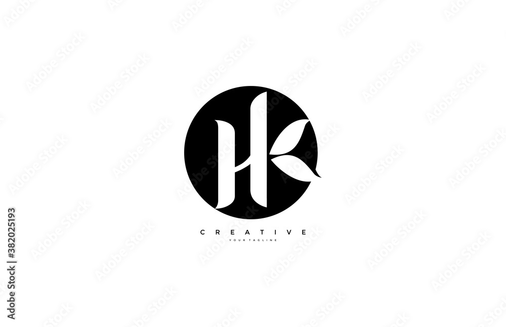 Emblem HK connection simple monogram logo Emblem HK connection simple monogram logo