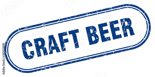 craft beer stamp. rounded grunge textured sign. Label