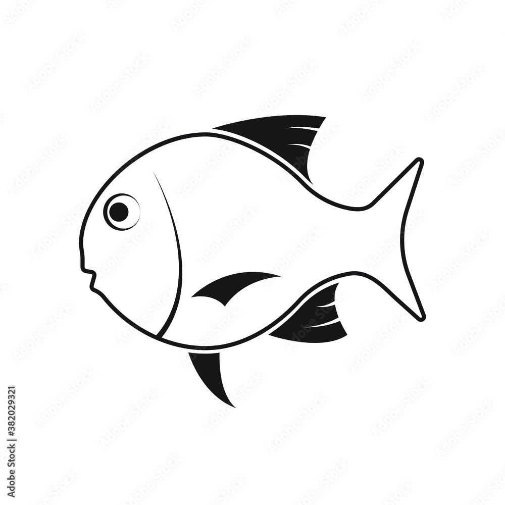 Fototapeta premium fish icon design isolated on white background