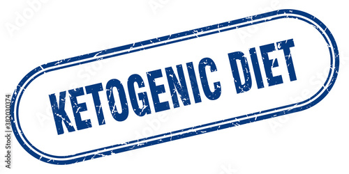 ketogenic diet stamp. rounded grunge textured sign. Label