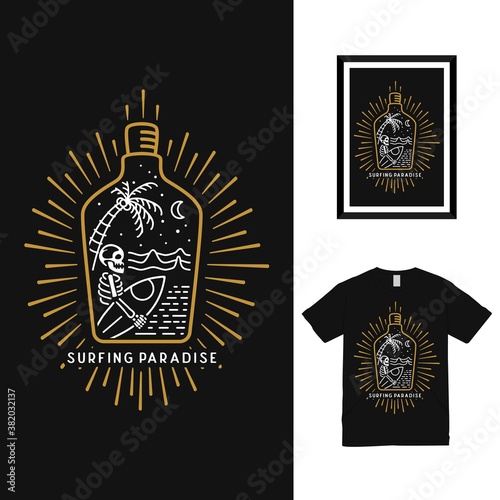 Surf In The Bottle T shirt Design