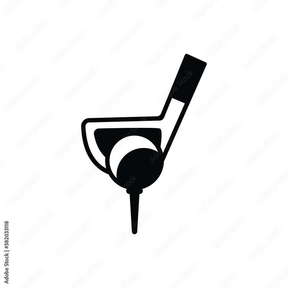 Golf club and ball icon vector isolated on white, logo sign and symbol.
Golf club and ball icon vector isolated on white, logo sign and symbol.