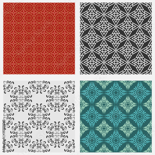 Decorative background patterns. Colorful. Wallpaper texture. Vector set